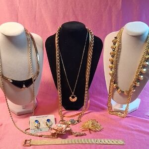 Goldtone Lot Including Plunder Kennth J Lane Marvella and More